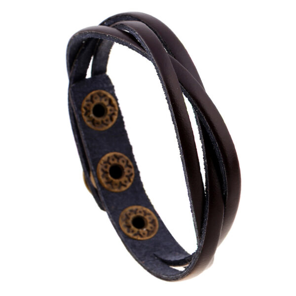 BRAIDED LEATHER BRACELET - Image 3