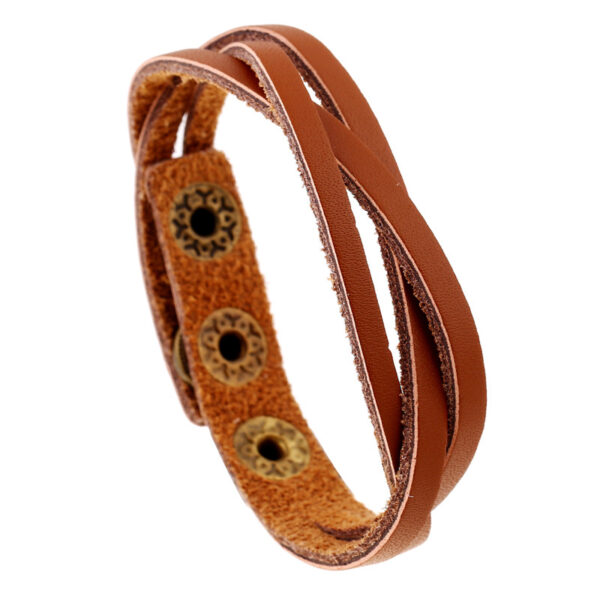BRAIDED LEATHER BRACELET - Image 2