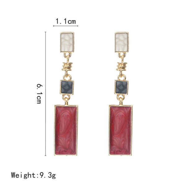 long square earrings - Image 2