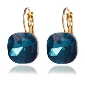 Crystal earrings (Dark Blue)