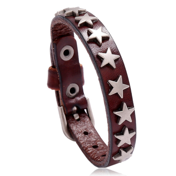 Star Leather Bracelet - Image 2