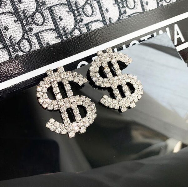 Dollar Diamond Earrings - Image 3